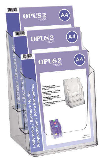 Folderhouder OPUS 2 3vaks A4 Acryl