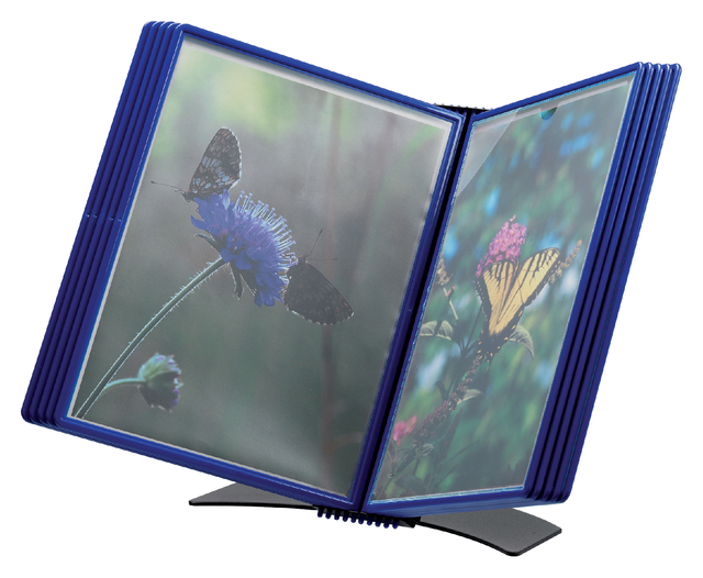 Bureaustandaard Flex-o-frame met tassen blauw