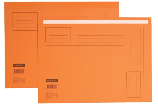 Aktemap Quantore folio,ongelijke zijde 250groranje