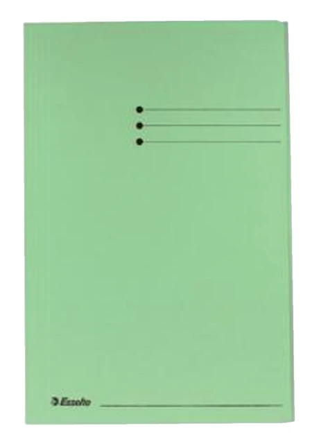 Dossiermap Esselte Folio 3klep Manilla 275gr Groen