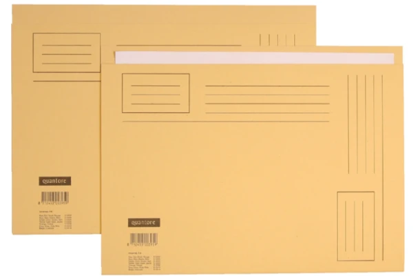 Aktemap Quantore folio,ongelijke zijde 250gr. chamois