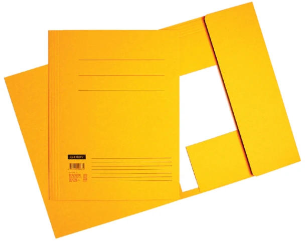 Dossiermap Quantore A4 320gr geel per 10 stuks