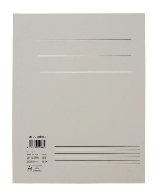 Dossiermap Quantore A4 250gr grijs