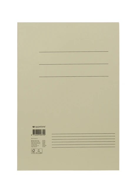 Dossiermap Quantore folio 300gr grijs per 10 stuks