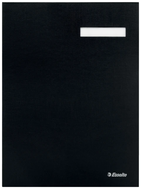 Vloeiboek Esselte 6210 karton 20 tabbladen zwart