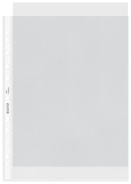 Showtas Leitz Premium standaard 11-gaats copy safe 0.085mm PP A4 transparant 100 stuks