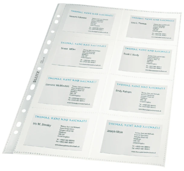 Showtas Leitz Premium Visitekrt Pp A4 Glashelder