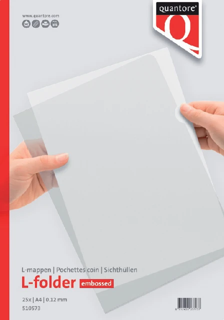 Transparant L-map Quantore A4 0.12m PP; pkj 25st