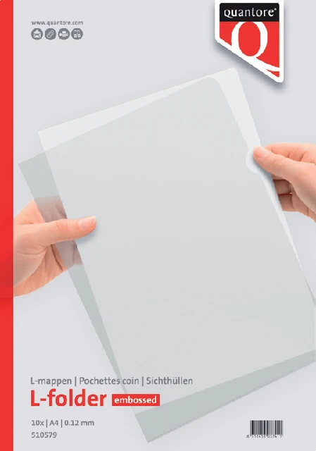 Transparant L-map Quantore A4 0.12mm PP; pkj 10st