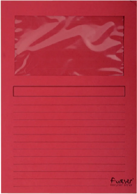 Venstermap Exacompta Forever L-model 120gr rood 100 stuks