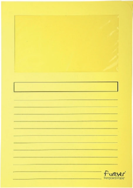 Opbergmap A4 geel 309x229 venster; ds a 100st