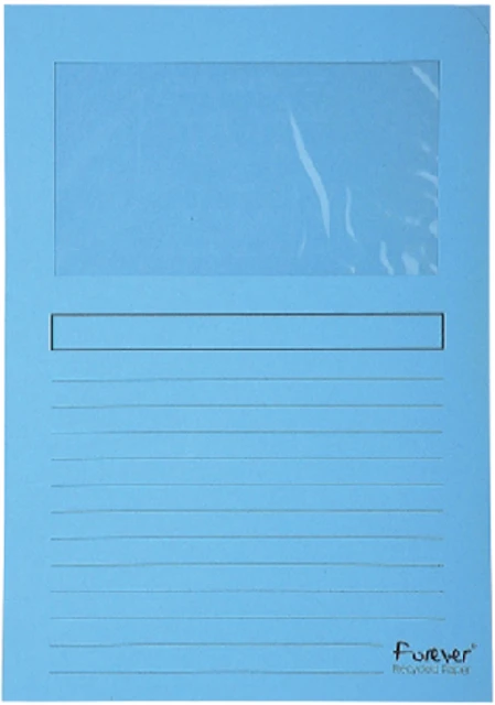 Insteekhoes Exacompta venster karton l.blauw 100st