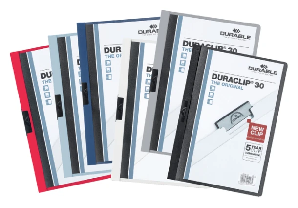 Klemmap Durable 220003, A4 30 pagina's; rood
