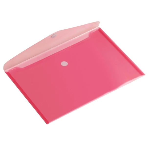 Enveloptas Europel A4 335x240mm dwars PP transparant rood