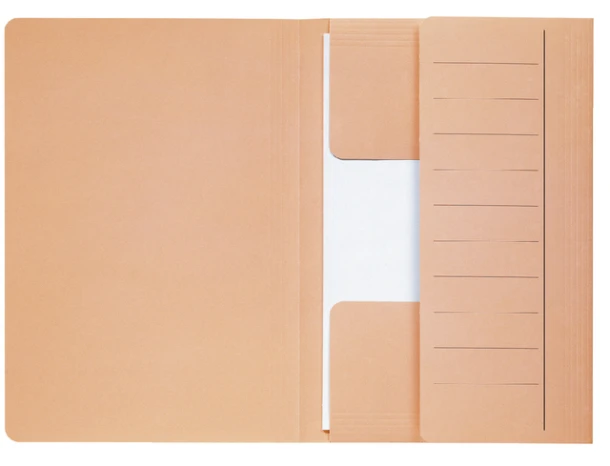 Dossiermap Djois Secolor Mammoet folio 3 kleppen 250gr recycled chamois 10 stuks