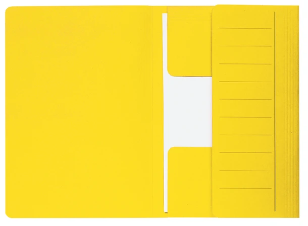 Dossiermap Djois Secolor Mammoet folio 3 kleppen 250gr recycled geel 50 stuks