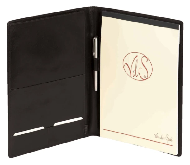 Schrijfmap Van Der Spek A4 Buffelleer Zwart