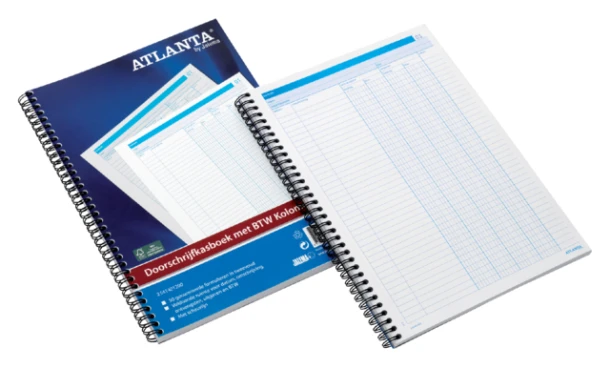 Doorschrijfkasboek 2-koloms +BTW, A 5414-012