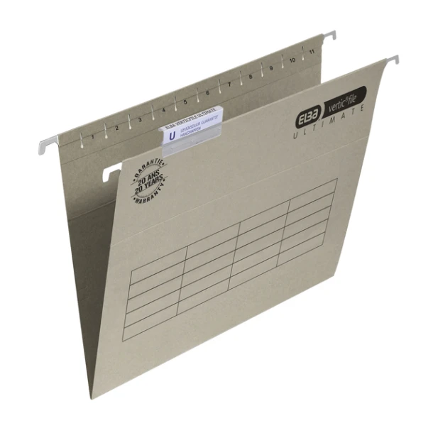 Hangmap Elba Verticfile A4 V bodem grijs; doos 25