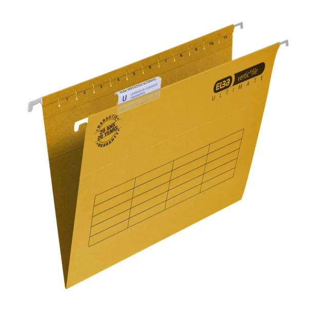 Hangmap Elba Verticfile A4 V bodem geel; doos 25