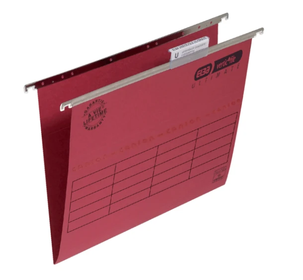 Hangmap Elba Verticfile A4 V bodem rood; doos 25