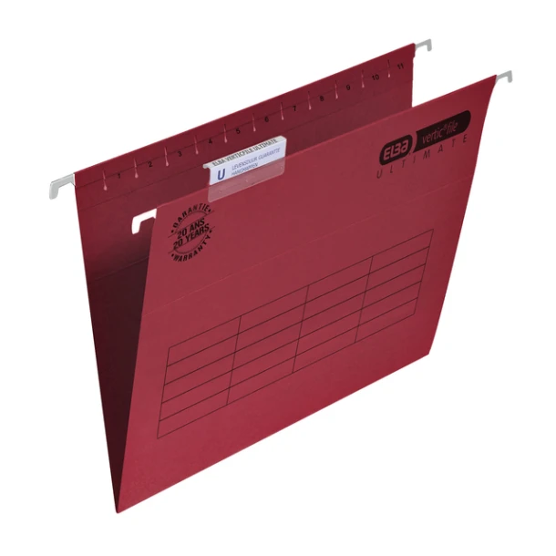 Hangmap Elba Verticfile A4 V bodem rood; doos 25