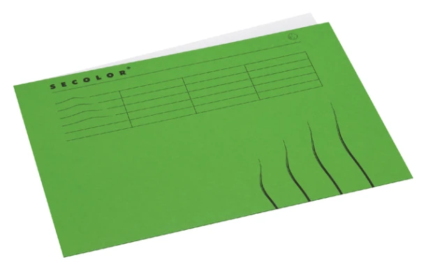 Vouwmap Secolor A4 100% gerecycled karton 250gr groen