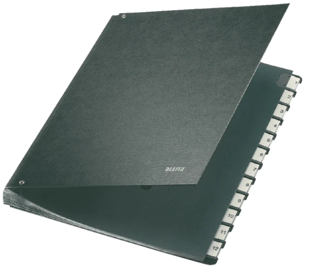 Sorteermap Leitz 5812 1 t/m 12 zwart