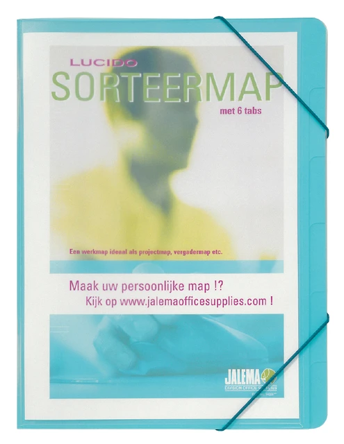 Sorteermap Jalema Lucido 6 Vaks Blauw