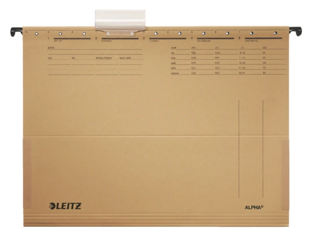 Hangmap Leitz Alpha A4 met balg 348x260mm natuurbruin