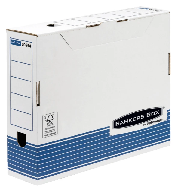 Archiefdoos 10xBankers Box System A4 80mm wit blw
