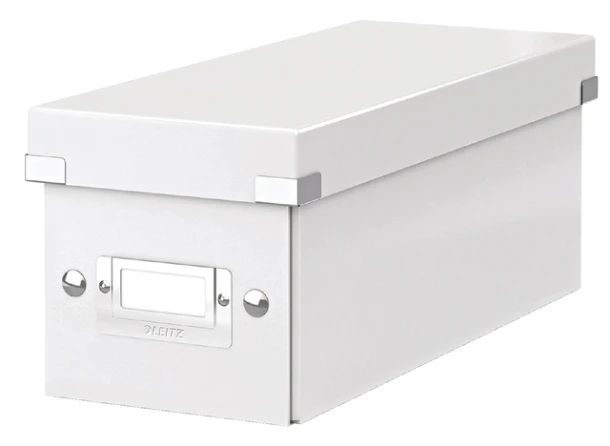 CD-opbergdoos Leitz Click & Store WOW gerecycled karton 143x136x352mm wit