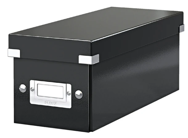 CD-opbergdoos Leitz Click & Store WOW gerecycled karton 143x136x352mm zwart