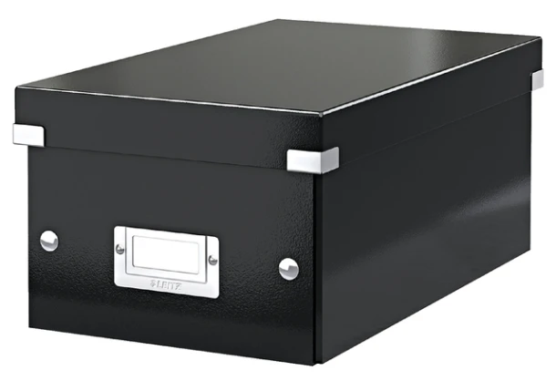 DVD-opbergdoos Leitz Click & Store WOW gerecycled karton 206x147x352mm zwart