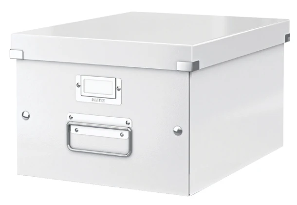 Opbergdoos Leitz Click & Store WOW middel gerecycled karton 281x200x370mm wit