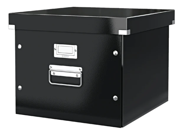 Hangmappenbox Leitz click & store WOW gerecycled karton 357x285x367mm zwart