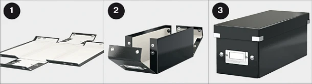 Opbergbox Leitz WOW Click & Store 281x200x370mm paars