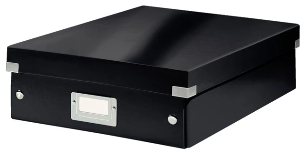 Opbergdoos Leitz Wow Click & Store organiser 280x100x370mm middel gerecycled karton zwart