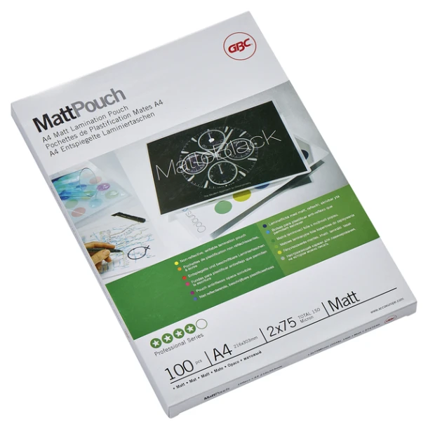 Lamineerhoes GBC A4 75micr mat; doos 100st