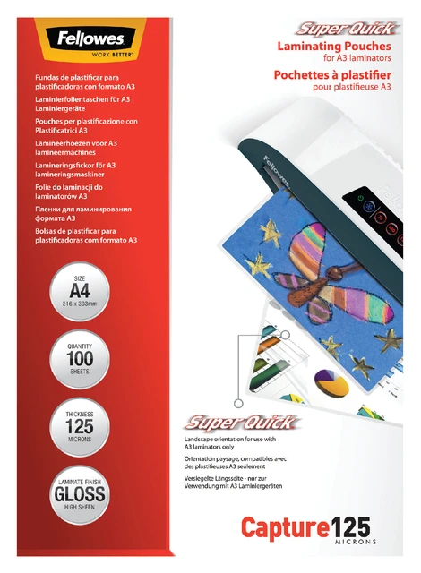 Lamineerhoes A4 125 mic. high speed ds. 100 st.