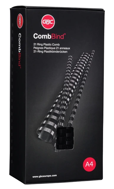 Bindrug GBC 12mm 21rings A4 blauw 100 stuks