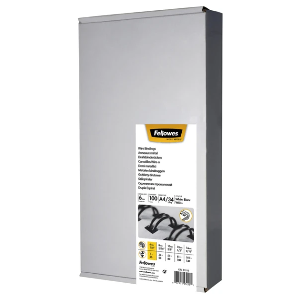 Draadkam Fellowes (54450) 6mm 34R zilver 100
