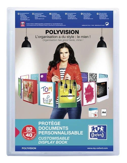 Showalbum Oxford Polyvision A4 40-tassen PP transparant