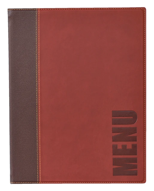Menukaart Securit Trendy A5 1 x 2 tassen wijnrood