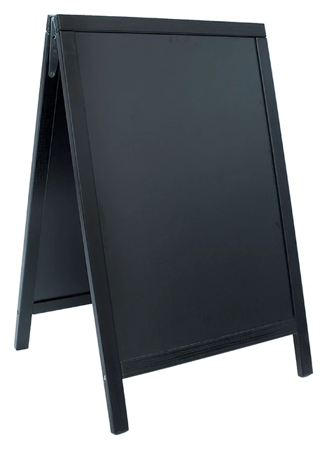 Stoepbord Securit 550x850x30mm zwart hout