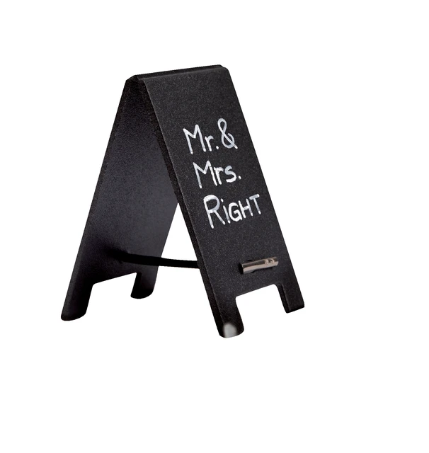 Krijtbord Securit Mini Tafel Set 5 Stuks Zwart + 1 Marker
