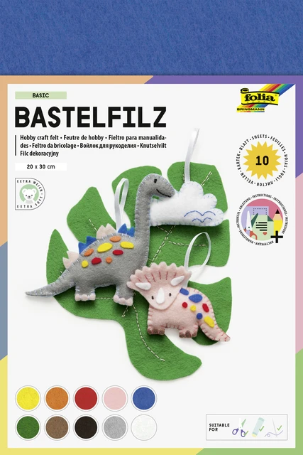 Vilt Folia hobbycraft 20x30cm assorti 10 kleuren