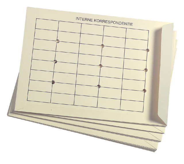 Interne Corresp. envelop 262x371mm creme pk á 25