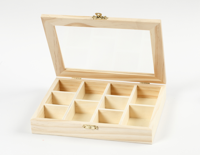 Kist Creativ Company 15.5x20.5x3.5cm Glazen Deksel