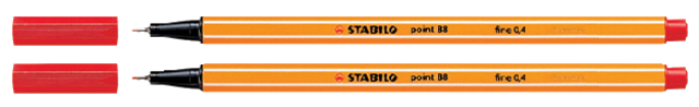 Fineliner STABILO point 88/40 rood